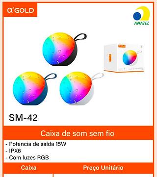 Caixa de som RGB a‘GOLD