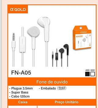 Fone de ouvido com fio