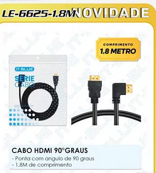 Cabo HDMI 90 graus