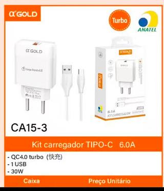 Kit carregador TIPO-C 6.0A