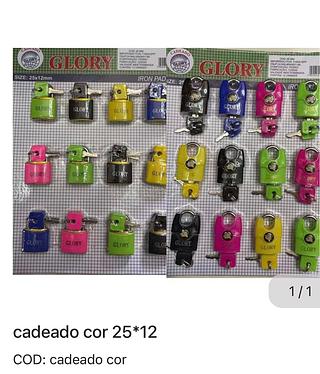 Cadeado cor 25*12