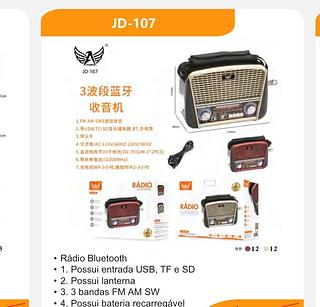 Rádio FM/AM Bluetooth