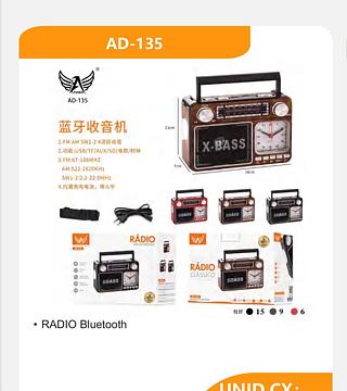 Rádio FM/AM Bluetooth