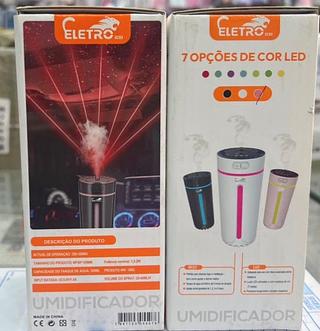 Umidificador com 7 opções de cor LED