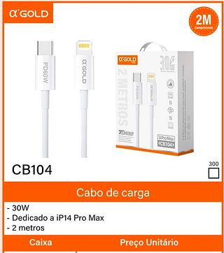 Cabo TIPO-C para IOS 2m a‘GOLD