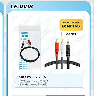 Cabo P2 + 2RCA