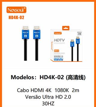 Cabo HDMI 4K 2m