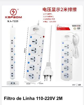 Filtro de linha 110V-220V 2m