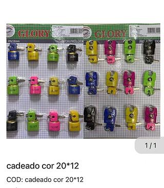 Cadeado cor 20*12