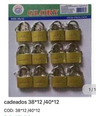 Cadeados 38*12/40*12