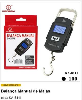 Balança manual de malas