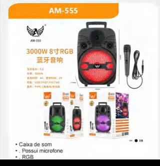 Caixa de som RGB com microfone