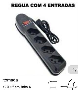 Extensão com 4 tomadas