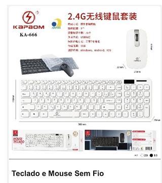Kit Teclado e Mouse sem fio