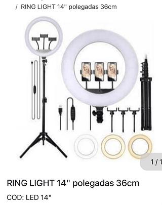 Ring Light 14“ com tripé 2,1m