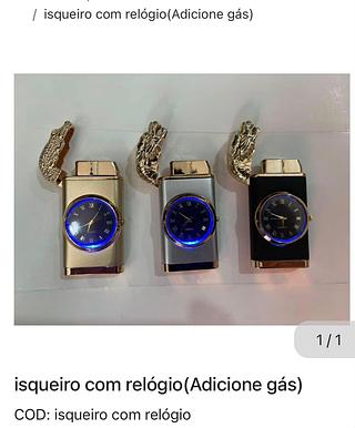 Isqueiro com relógio