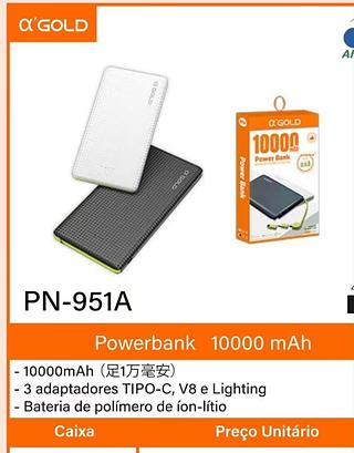 Power Bank 10000mAh a’GOLD