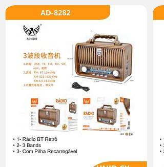 Rádio FM/AM Bluetooth