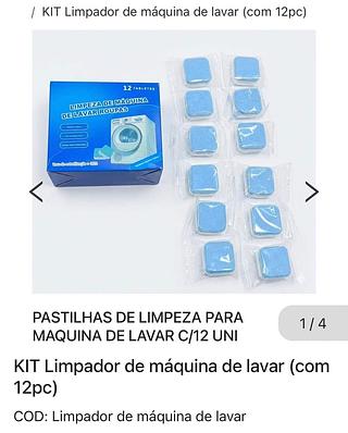 Pastilhas de limpeza para mçaquina de lavar(12 pçs)