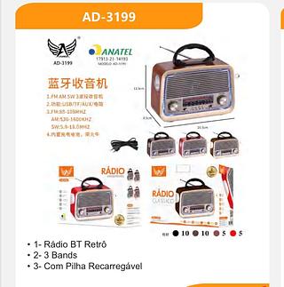 Rádio FM/AM Bluetooth
