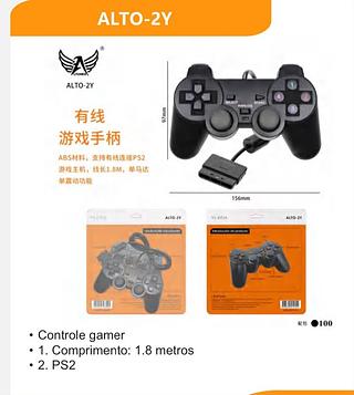 Controle gamer com fio PS2