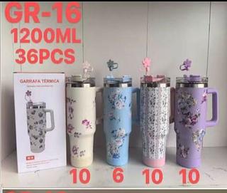 Garrafa térmica floral 1200ml