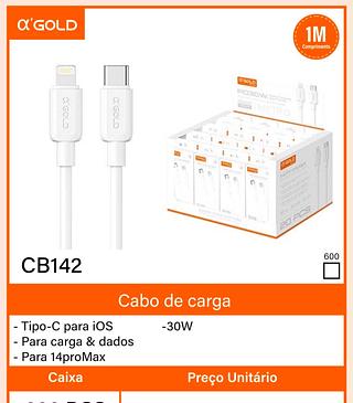 Cabo TIPO-C para IOS 30W a‘GOLD
