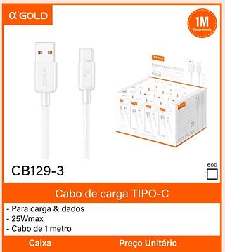 Cabo TIPO-C 25W a‘GOLD
