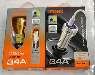 Kit carregador veicular C-C 3.4A Lelong