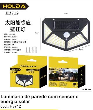 Luminária solar de parede com sensor