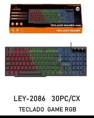 Teclado gamer RGB com fio