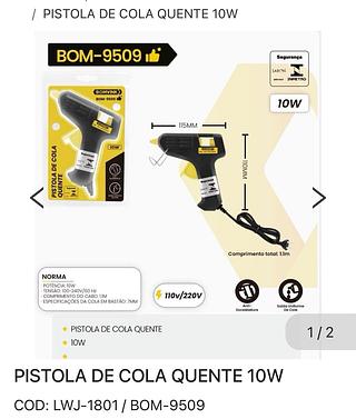 Pistola de cola quente 10W