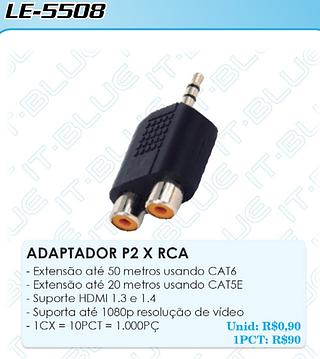 Adaptador P2 X RCA