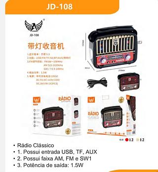 Rádio FM/AM Bluetooth