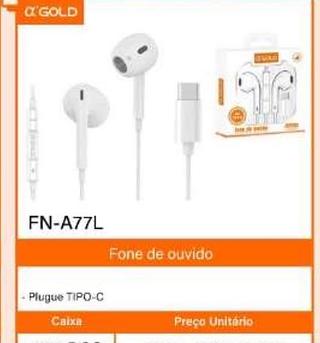 Fone com fio TIPO-C a‘GOLD