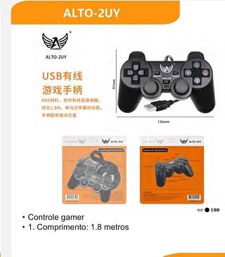 Controle gamer com fio USB