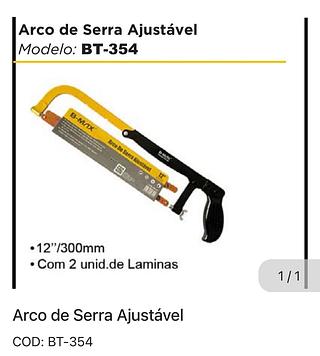 Arco de serra ajustável