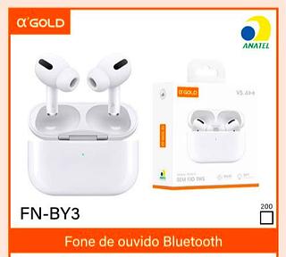 Fone Bluetooth c/borracha a‘GOLD
