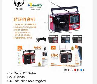 Rádio FM/AM Bluetooth