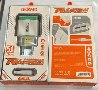 Kit carregador V8 5.1A Lelong