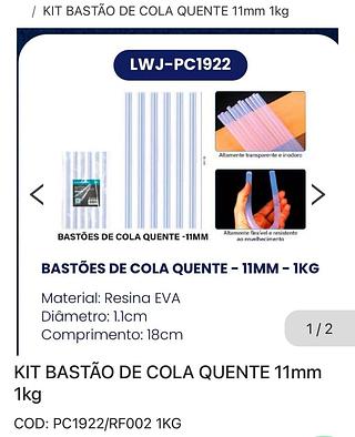 Kit bastão de cola quente 11mm-1kg