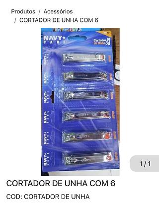 Cortador de unha com 6 peças
