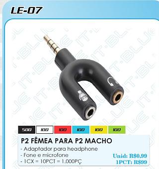 Adaptador P2 Fêmea para P2 Maho