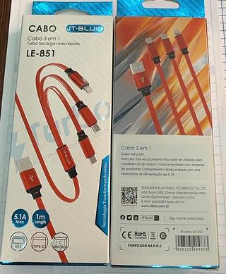 Cabo 3 em 1 5.1A IT-BLUE