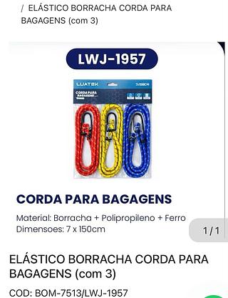 Kit corda para bagagens(3 peças)