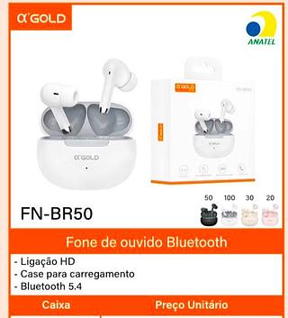 Fone Bluetooth c/borracha a'GOLD